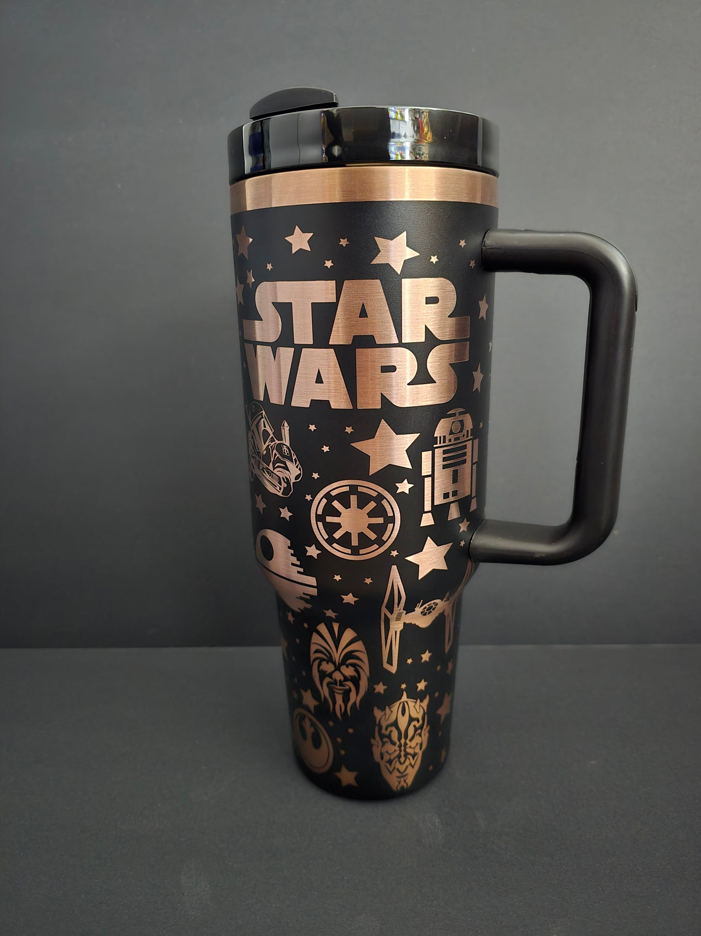 Star Wars Themed Black & Bronze 40oz Tumbler
