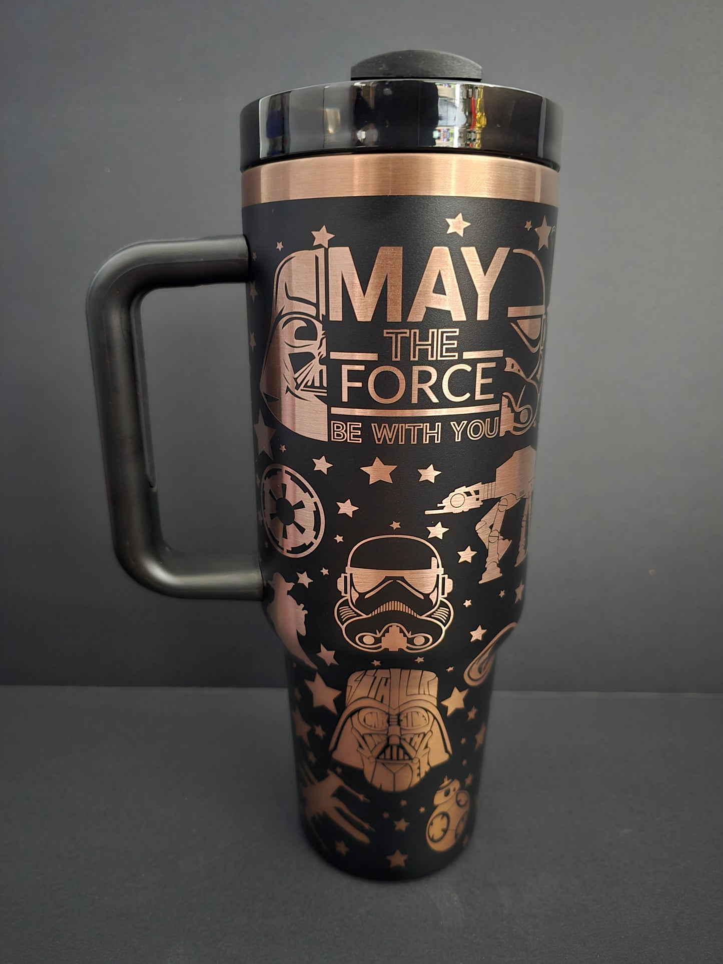 Star Wars Themed Black & Bronze 40oz Tumbler