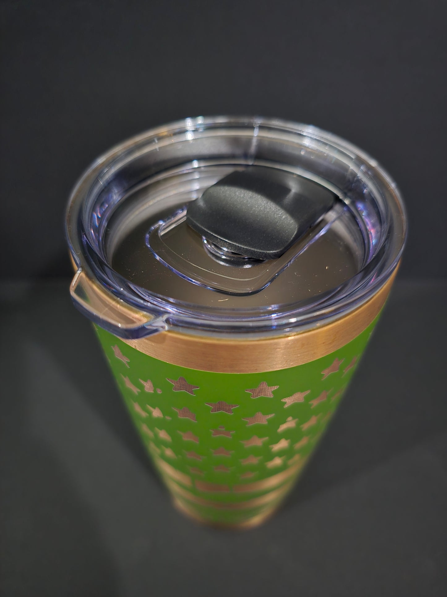 Distressed American Flag Black & Bronze 20oz Coffee Tumbler